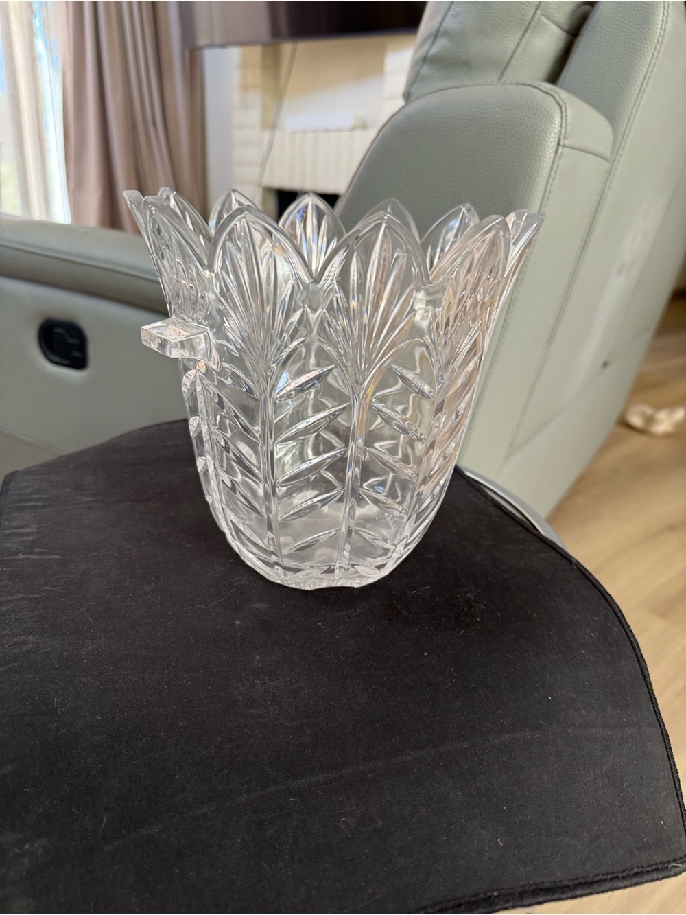 Vintage Crystal Portico 5th Avenue Crystal Ice Bucket.